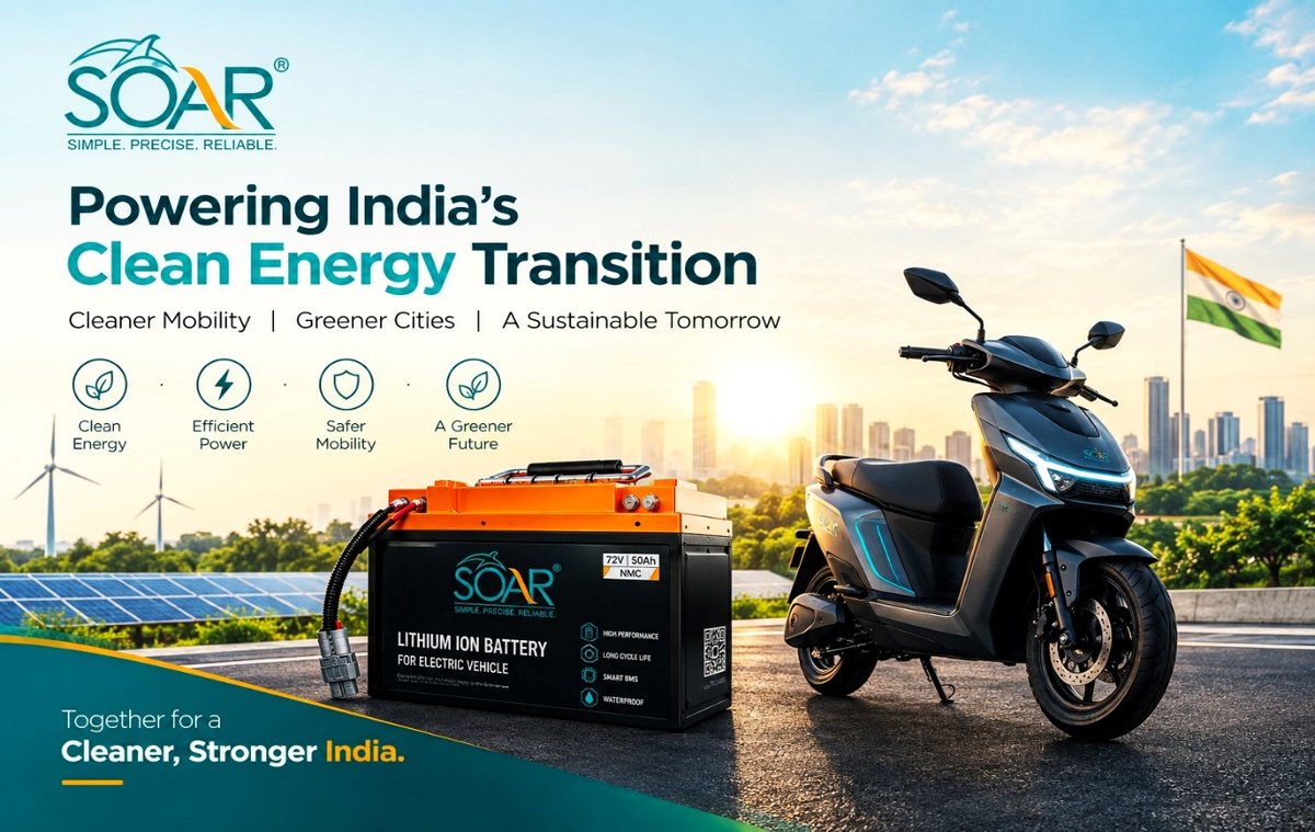 Powering India's clean-energy transition — SOAR lithium-ion batteries for electric mobility and solar