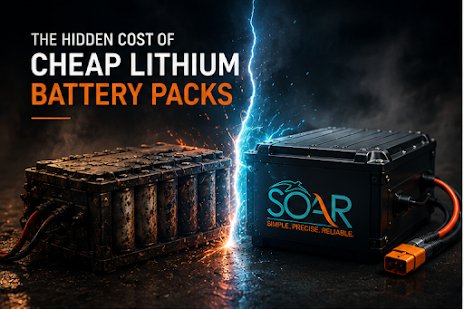 Corroded cheap battery versus a rugged SOAR lithium battery pack