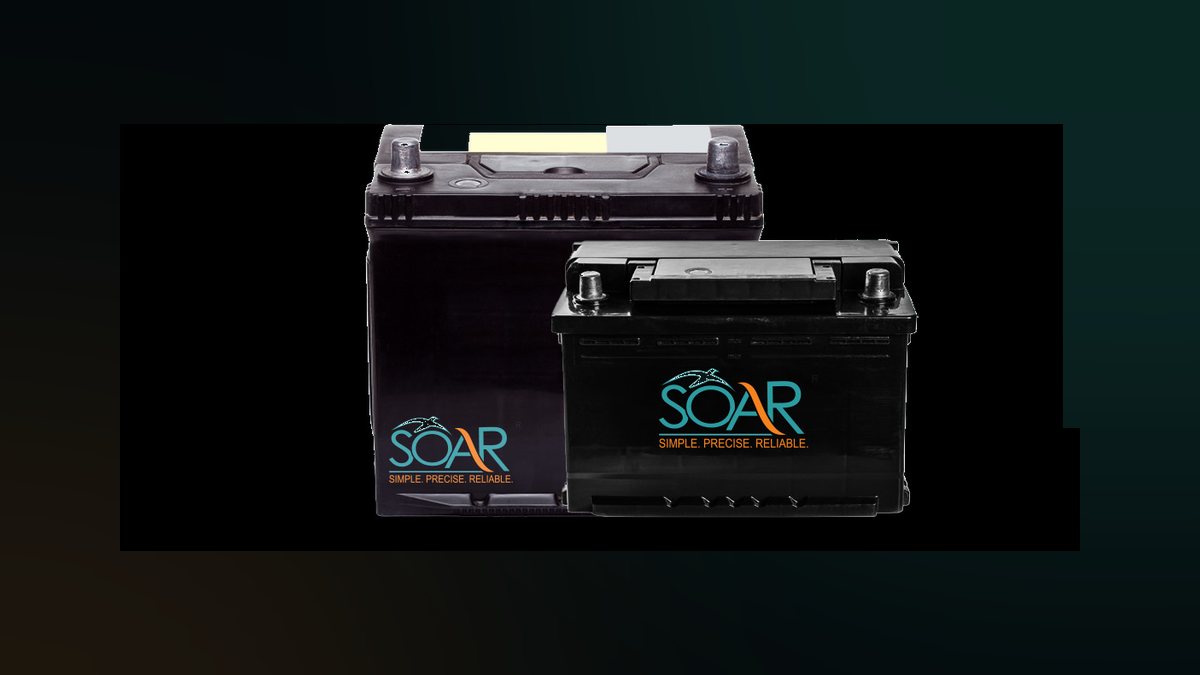 Two SOAR-branded lithium battery packs manufactured in India